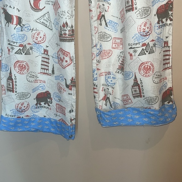 Munki Munki travel themed flannel pajama pants only size small / preowned - Picture 4 of 11